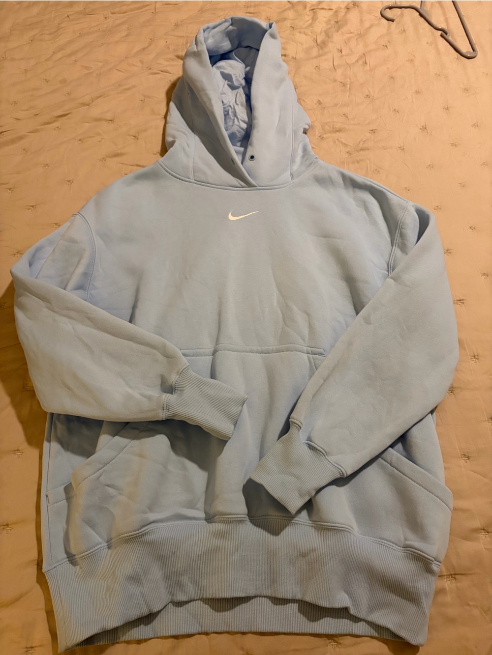 Nike Light Blue Women's Pullover Hoodie with Swoosh